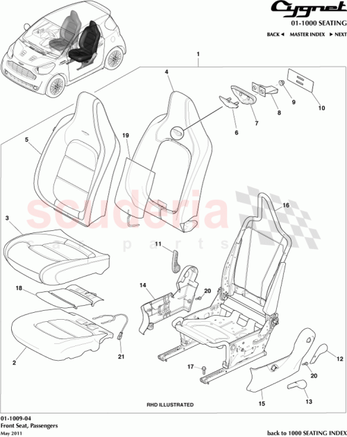 Part Diagram for Aston Martin AY2Y-62901-BBW