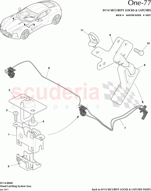 Part Diagram for Aston Martin 12023-03-7006-AA