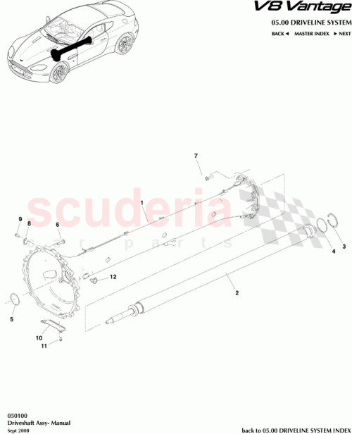 Part Diagram for Aston Martin 6G33-4500-AF