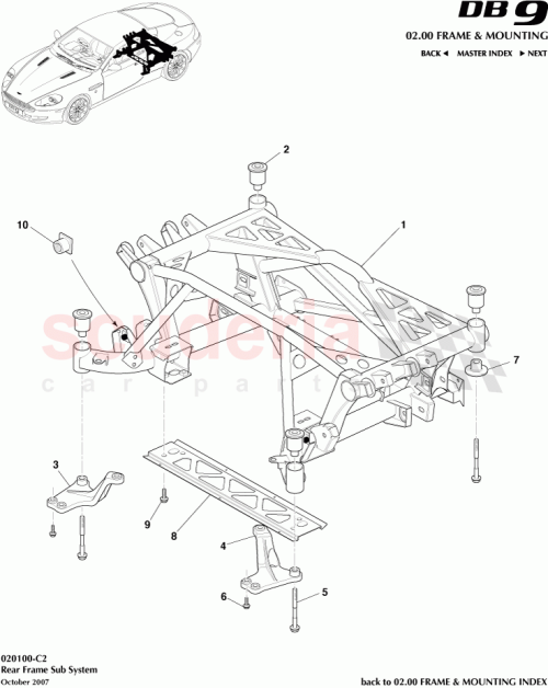 Part Diagram for Aston Martin 9G43-5R003-AB