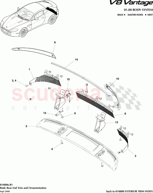 Part Diagram for Aston Martin 6G33-33612-BA