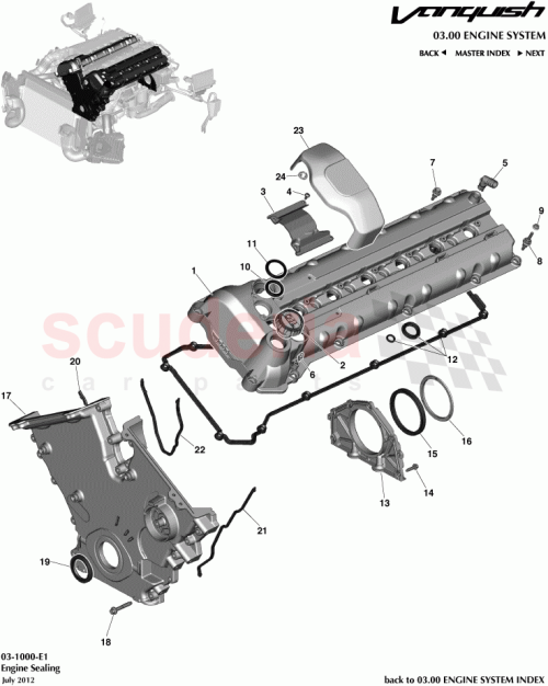 Part Diagram for Aston Martin CD33-6L270-AA