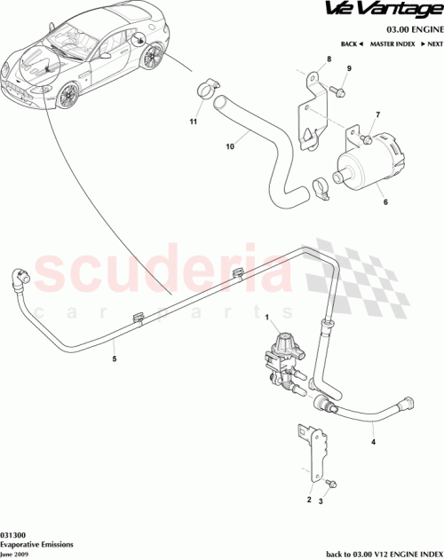 Part Diagram for Aston Martin AD23-9C177-AA