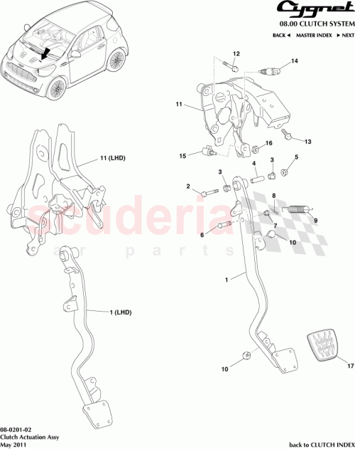 Part Diagram for Aston Martin 88280-42010