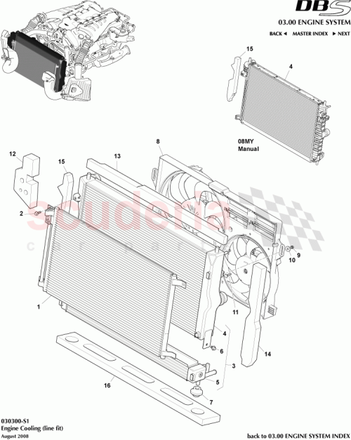 Part Diagram for Aston Martin 9D33-F8B170-AA