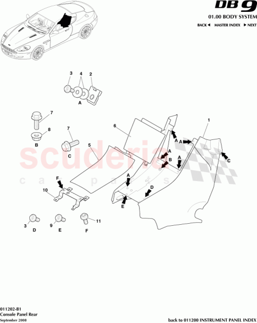 Part Diagram for Aston Martin 4G43-045A12-ABW