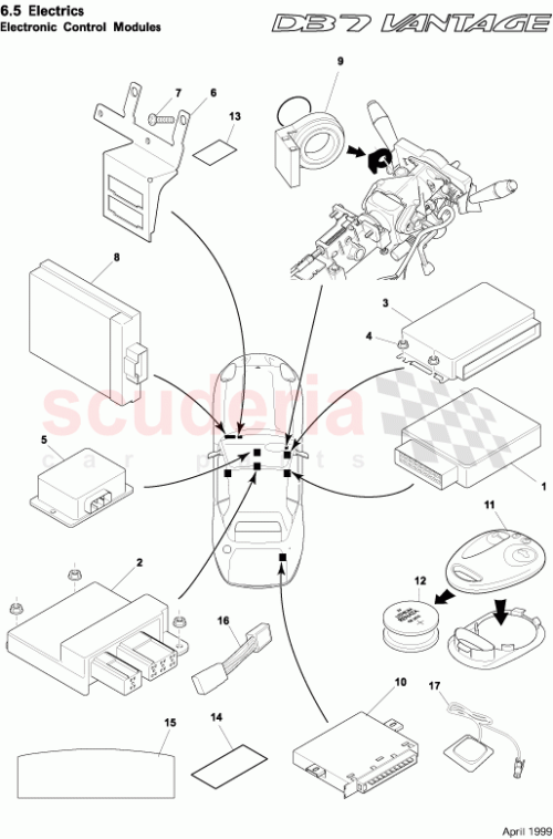 Part Diagram for Aston Martin 91529