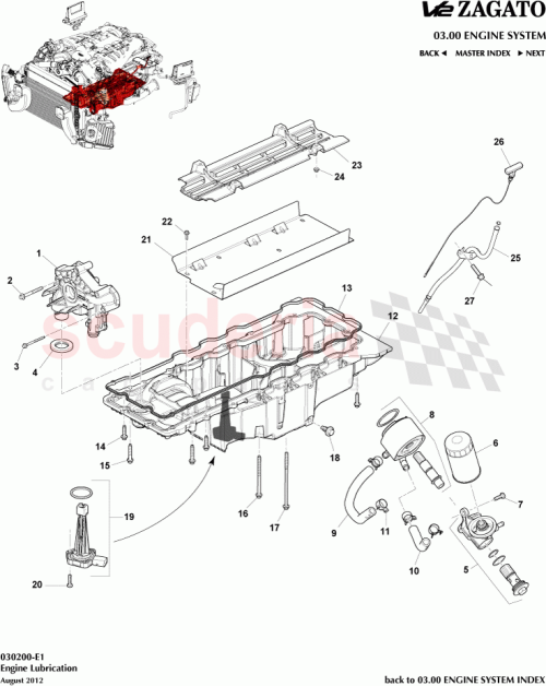 Part Diagram for Aston Martin CD33-6754-AA