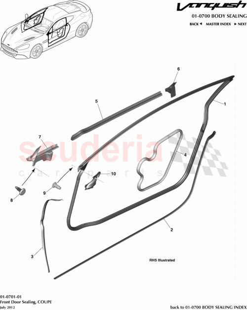Part Diagram for Aston Martin CD33-C25325-BA