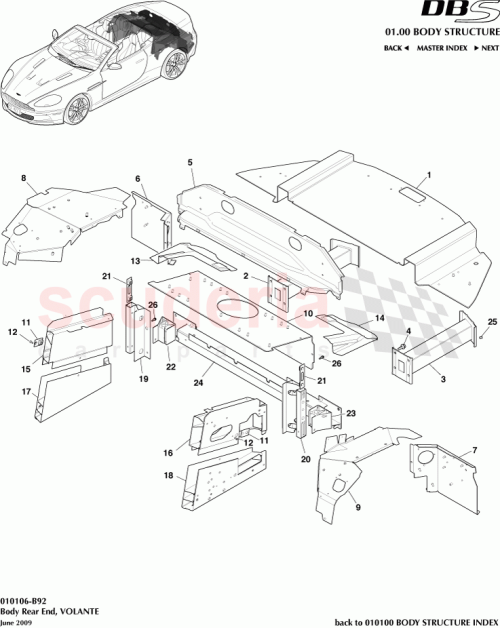 Part Diagram for Aston Martin P09G335A355AA
