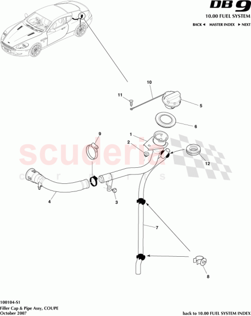 Part Diagram for Aston Martin 4G43-9C071-AA