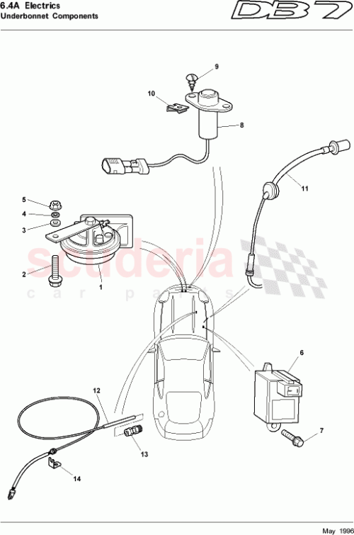 Part Diagram for Aston Martin 697351