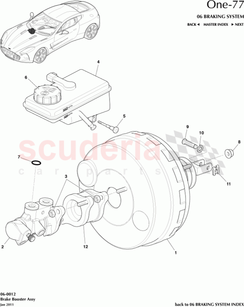 Part Diagram for Aston Martin AY93-2B915-AB
