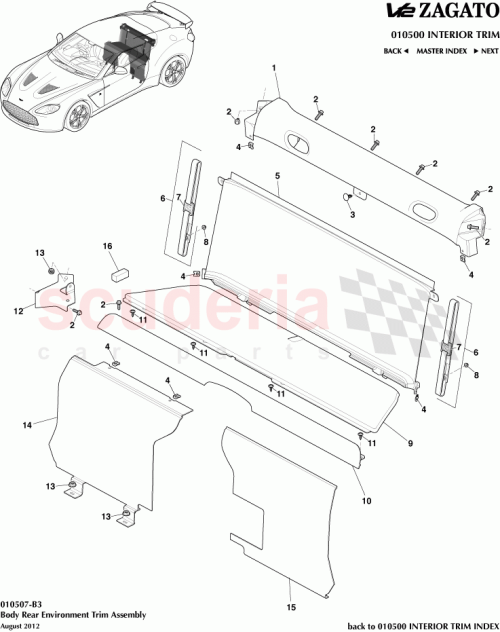 Part Diagram for Aston Martin CY83-31470-AAW