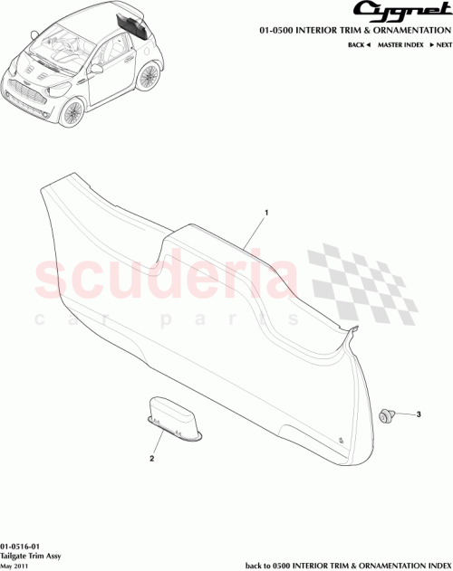 Part Diagram for Aston Martin 67751-74010-C0