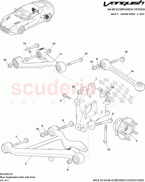 Part Diagram for Aston Martin DD33-5K743-AA