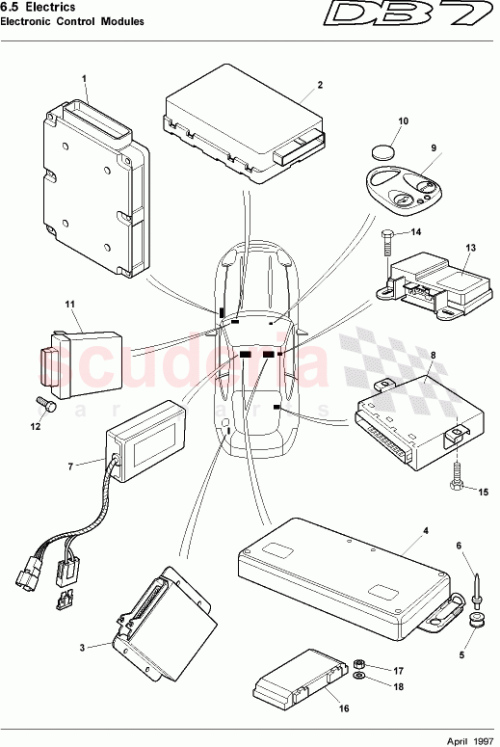 Part Diagram for Aston Martin 91344