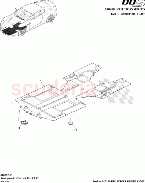 Part Diagram for Aston Martin CG43-5E209-AD