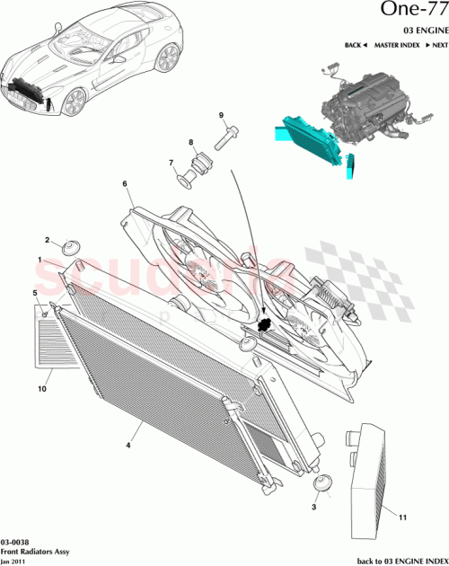 Part Diagram for Aston Martin 12023-03-8074-AN
