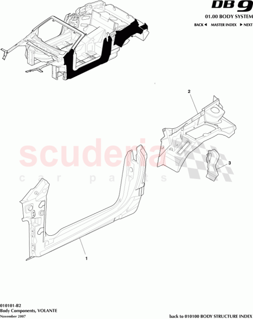 Part Diagram for Aston Martin 4G43-L41038-AH