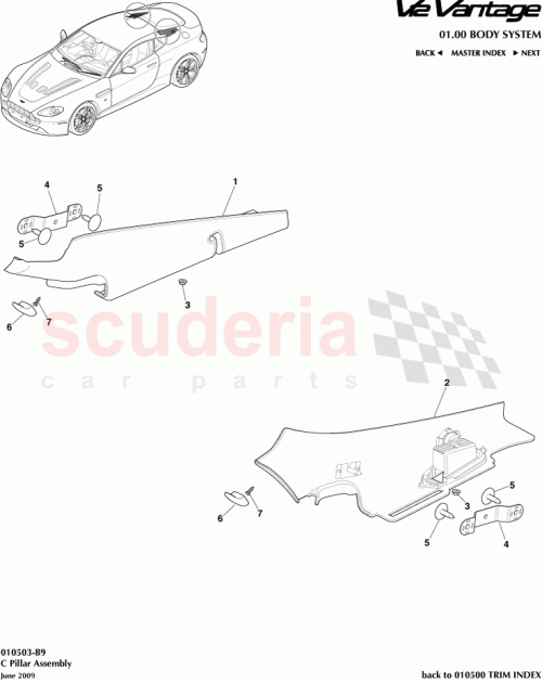 Part Diagram for Aston Martin 83-18564