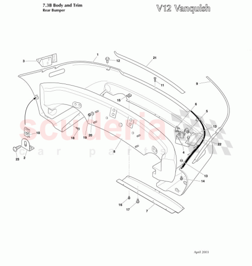 Part Diagram for Aston Martin 702872