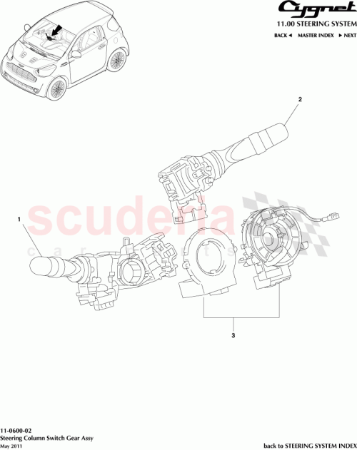 Part Diagram for Aston Martin 84140-42101