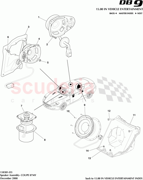 Part Diagram for Aston Martin 4G43-18808-BA
