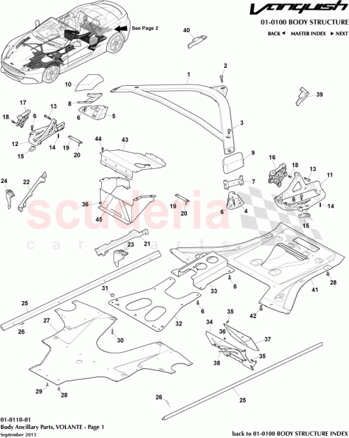 Part Diagram for Aston Martin CD33-106160-AA