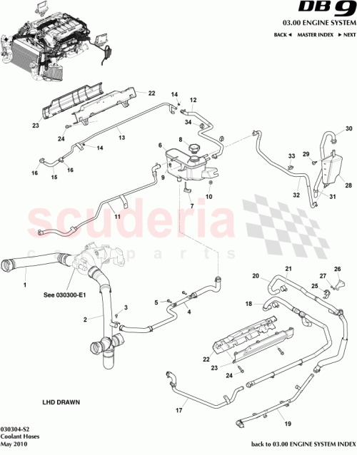 Part Diagram for Aston Martin 4G43-8333-AE