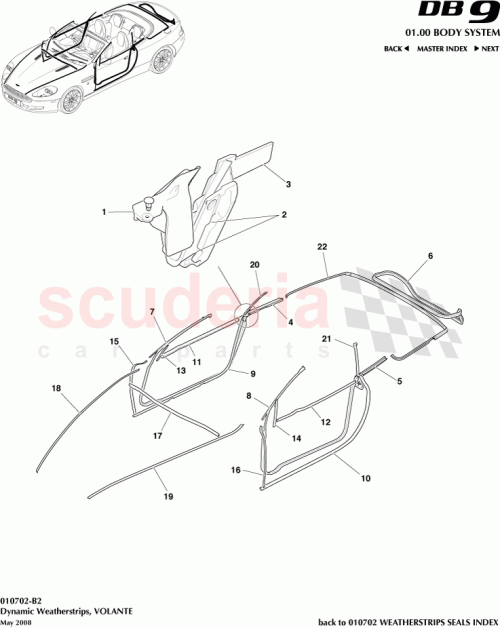 Part Diagram for Aston Martin 4G43-F20709-BH