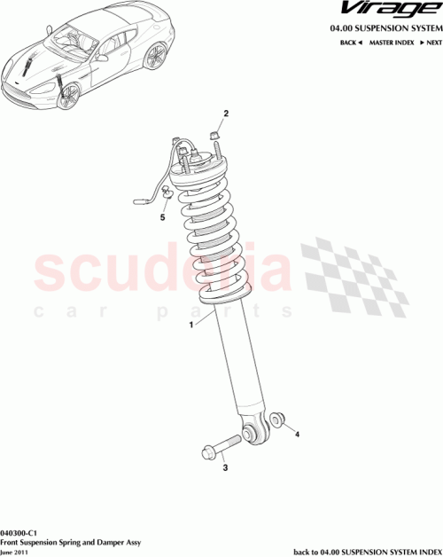Part Diagram for Aston Martin CG43-18B036-BA