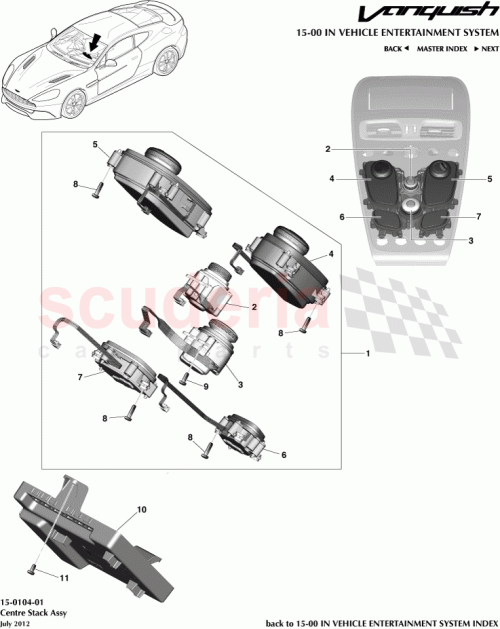 Part Diagram for Aston Martin CD33-14B371-FA