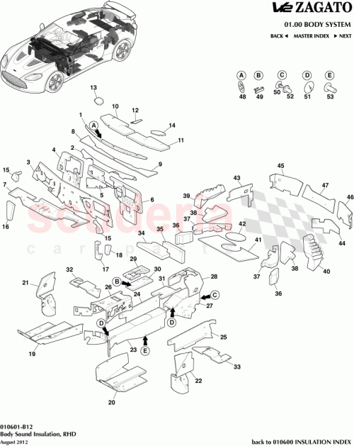 Part Diagram for Aston Martin DD33-015A22-AG