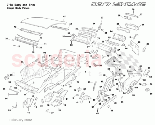 Part Diagram for Aston Martin 74124932AAW
