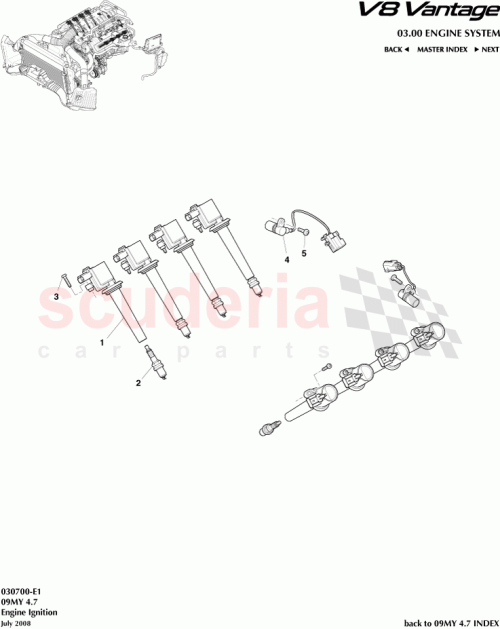 Part Diagram for Aston Martin 6G43-03-10048