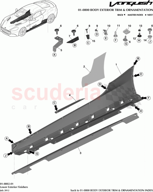 Part Diagram for Aston Martin FD33-10608-AA