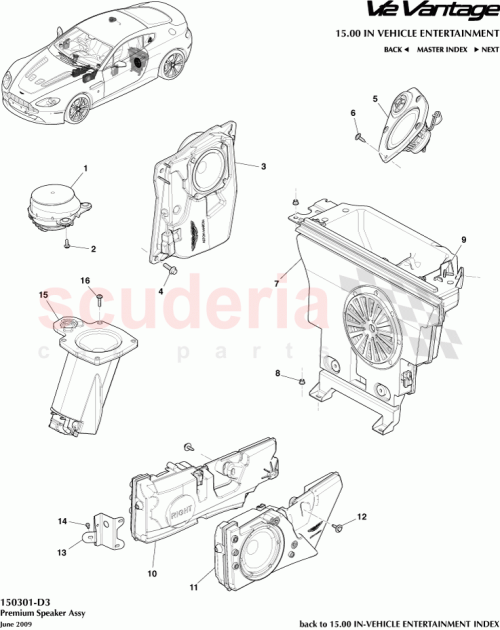 Part Diagram for Aston Martin 9G33-18974-AA