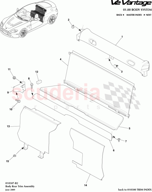 Part Diagram for Aston Martin 6G33674A09AAW