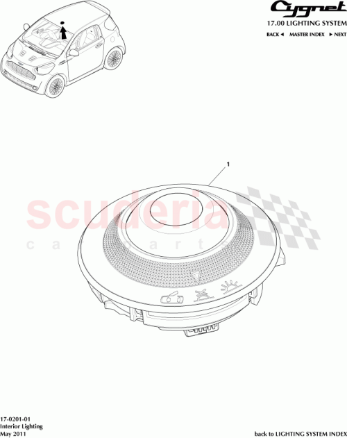 Part Diagram for Aston Martin 81260-74020-B0