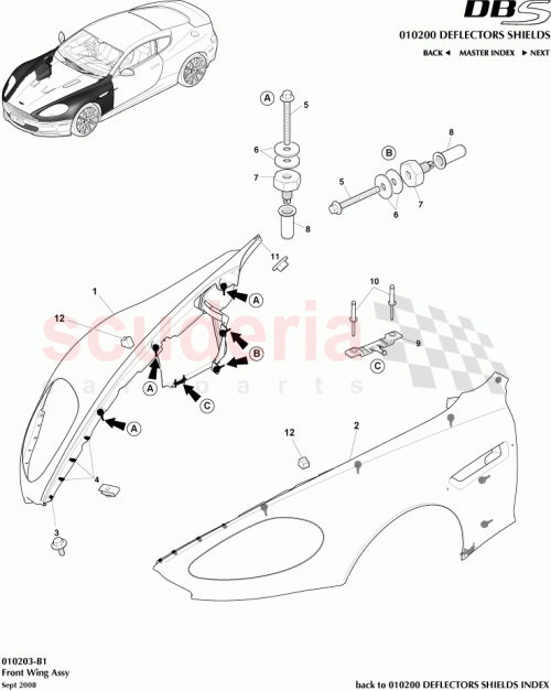 Part Diagram for Aston Martin 8D33-122206-AB