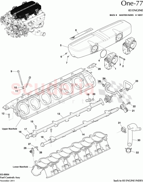 Part Diagram for Aston Martin AY93-857799-EA