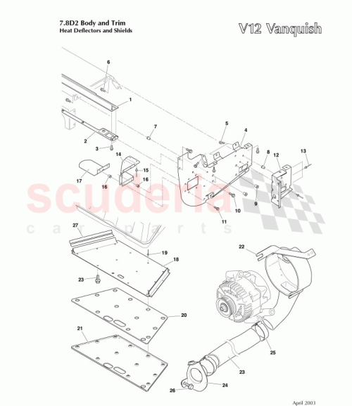 Part Diagram for Aston Martin 1R12-352816-AG