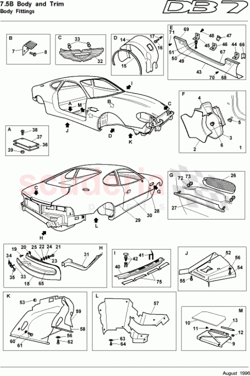Part Diagram for Aston Martin 78-82426