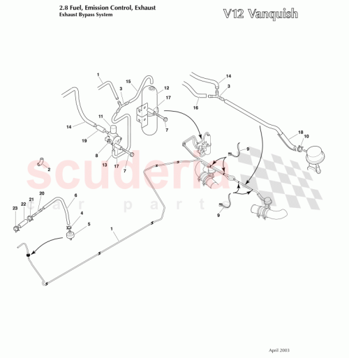 Part Diagram for Aston Martin 699805