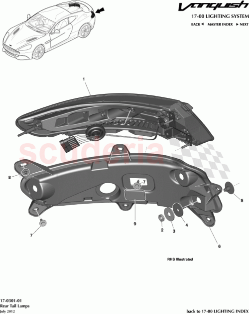 Part Diagram for Aston Martin DD33-251791-AA