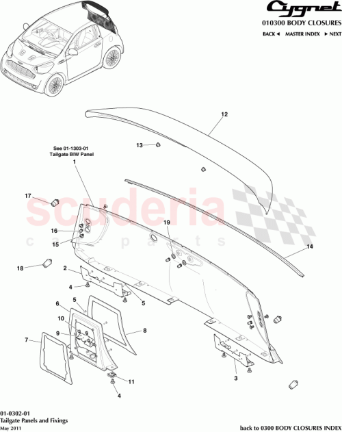 Part Diagram for Aston Martin AY2Y-13554-BB