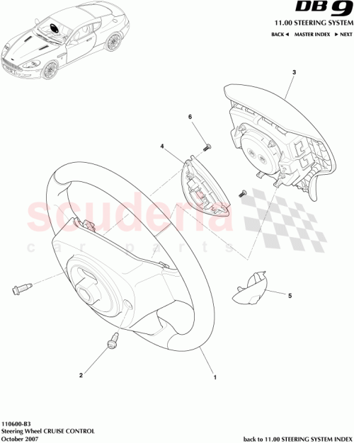 Part Diagram for Aston Martin 6G433600DB