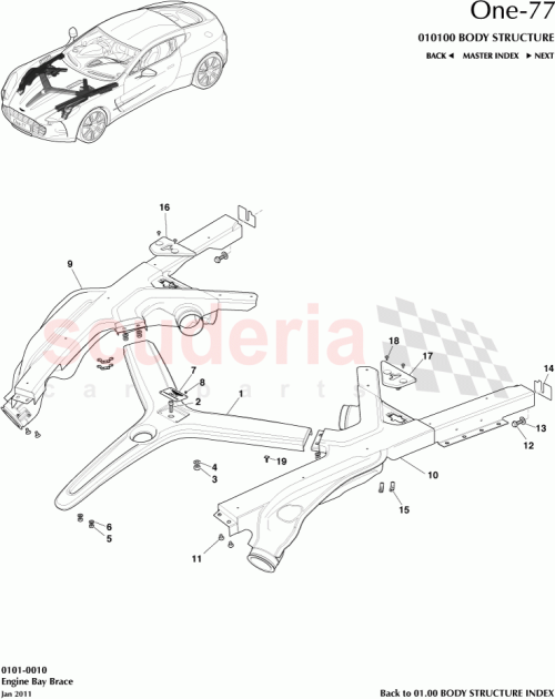 Part Diagram for Aston Martin 12023-09-6048-AA