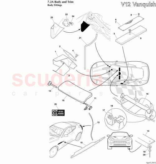 Part Diagram for Aston Martin 699508